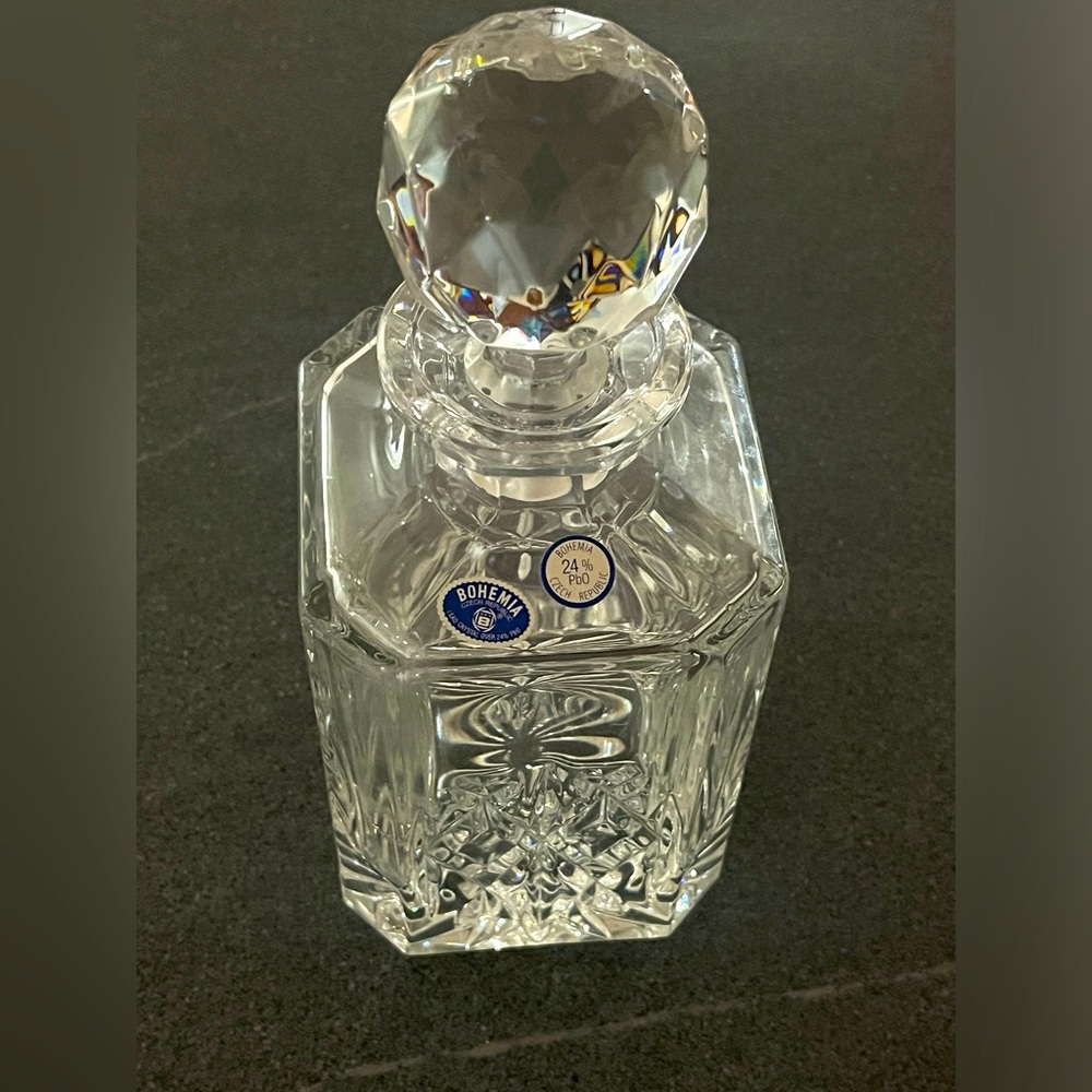 Real crystal decanter